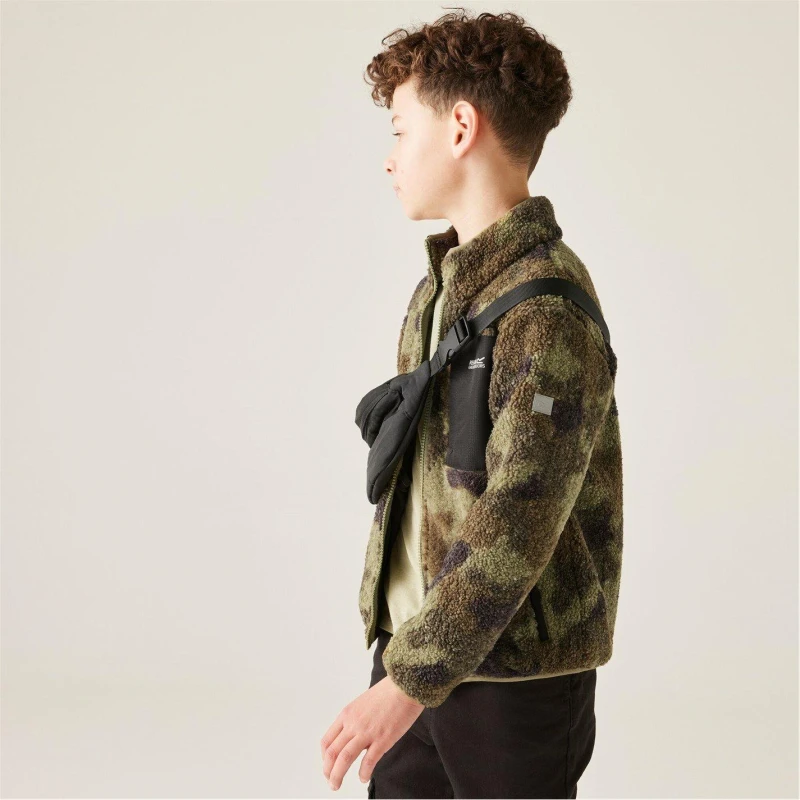Image of Regatta Junior Frankie Warm Fleece Olive Camo Prin unisex 3-4yrs