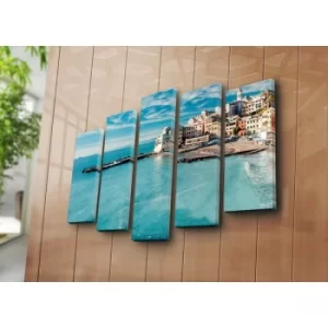 Image of 5PATK-152 Multicolor Decorative Canvas Painting (5 Pieces)