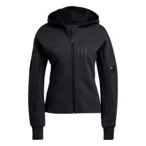 Image of adidas Mission Victory Slim Fit Full-Zip Hoodie Womens - Black