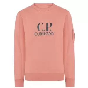 Image of CP COMPANY Boys Lens Logo Sweatshirt - Pink