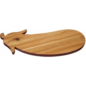 Image of Premier Housewares - Mimo Aubergine Design Chopping Board/ Chopping Boards Wood/ Acacia Wooden Chopping Boards/ Cutting Board/ Brown/ Simple Design/