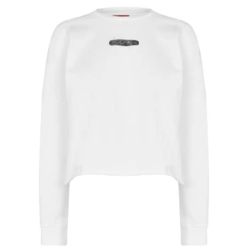 Image of Hugo Boss Logo Box Crew Neck Sweatshirt White Size L Men