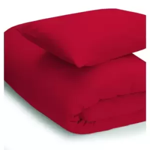Image of Easy Care Minimum Iron Duvet Cover Single Red