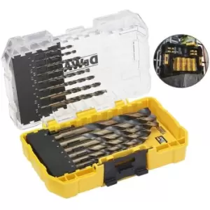 Image of DT70729 23 Piece HSS Black Gold Drill Bits Metal Wood Plastic Speed Tip - Dewalt