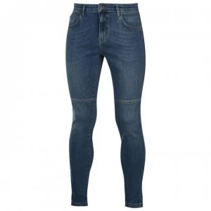 Image of Nimes Tape Skinny Jeans Mens - Mid Blue Wash
