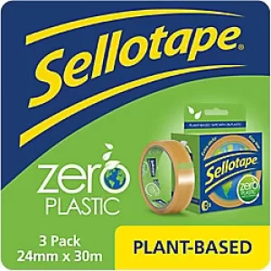 Image of Sellotape Tape Cellulose Film Transparent Pack of 3