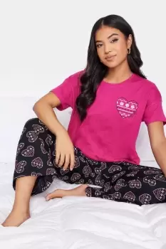 Image of Fairisle Heart Print Pyjama Set
