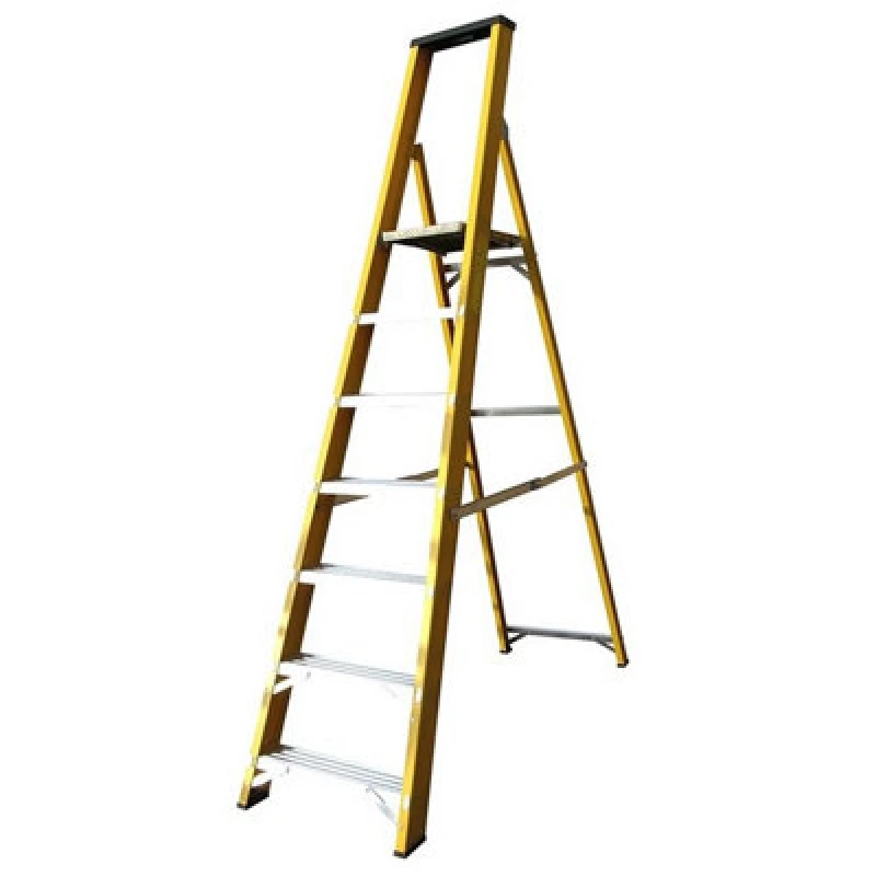 Image of Lyte Trade Glass Fibre Platform Step Ladders 7 Treads