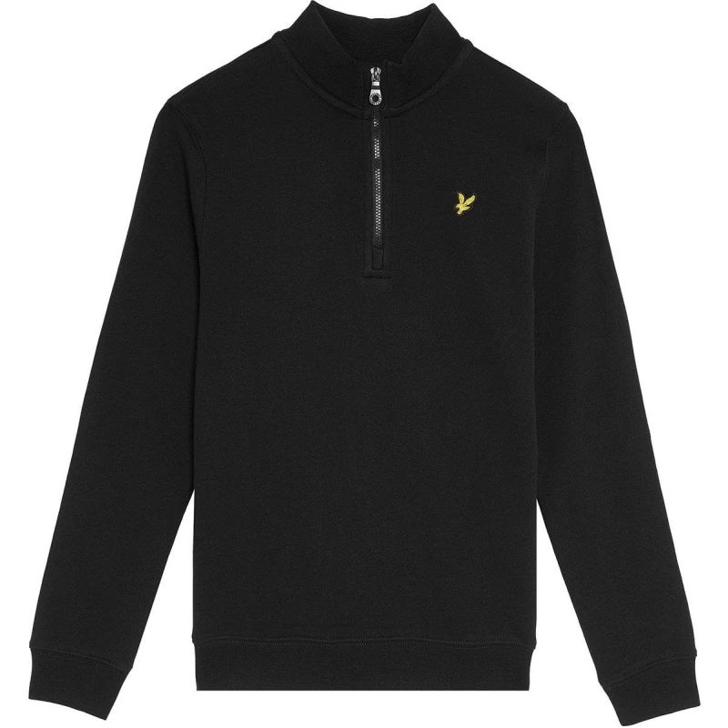 Image of Lyle and Scott Kids Quarter-Zip Fleece Black Z865 male 8-9Y