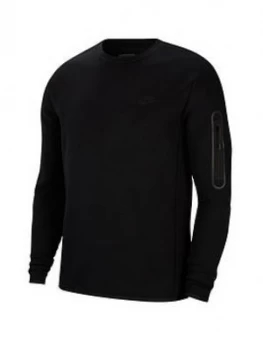 Image of Nike Sportswear Tech Fleece Crew Sweat, Black, Size XL, Men