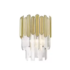 Image of Gladius Crystal Wall Lamp, Gold, Clear, 1x G9