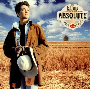 Image of K.D. Lang Absolute Torch And Twang - Title stickered 1989 UK vinyl LP WX259