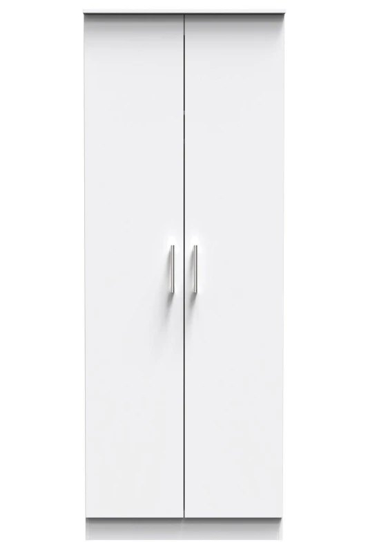 Image of Cornwall Double Wardrobe In White Matt (Ready Assembled)