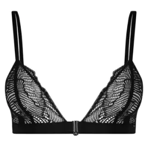 Image of CALVIN KLEIN Lace Triangle Bra - Black