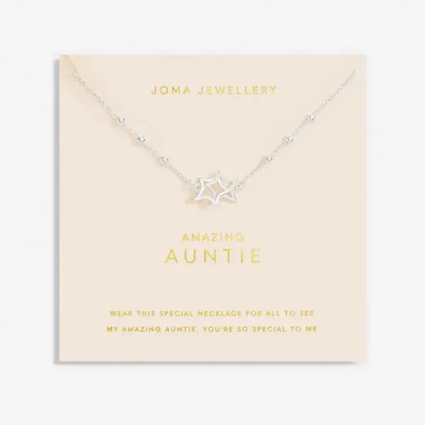 Image of Forever Yours Amazing Auntie Silver Plated 46cm + 5cm Necklace 6715