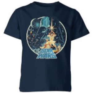 Image of Star Wars Vintage Victory Kids T-Shirt - Navy - 3-4 Years - Navy
