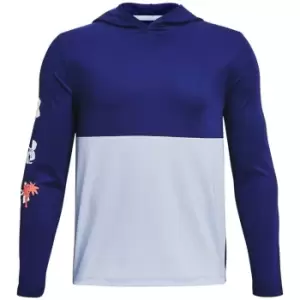 Image of Under Armour Performance Multi Logo Hoodie Juniors - Blue