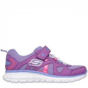 Image of Skechers Vim Brite Childrens Trainers - Purple/Multi