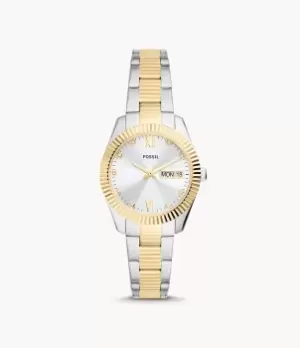 Image of Fossil Women Scarlette Three-Hand Day-Date Two-Tone Stainless Steel Watch