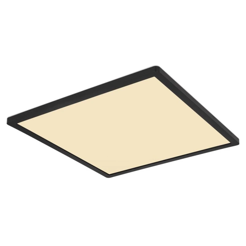 Image of Netlighting Sapana 42cm Square Flush Ceiling Light Black IP44 LED 3000K Black Unisex