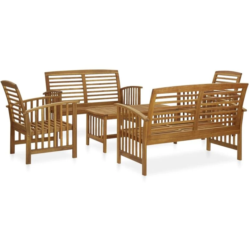 Image of VIDAXL 5 Piece Garden Lounge Set Solid Acacia Wood Vidaxl 8720286207529