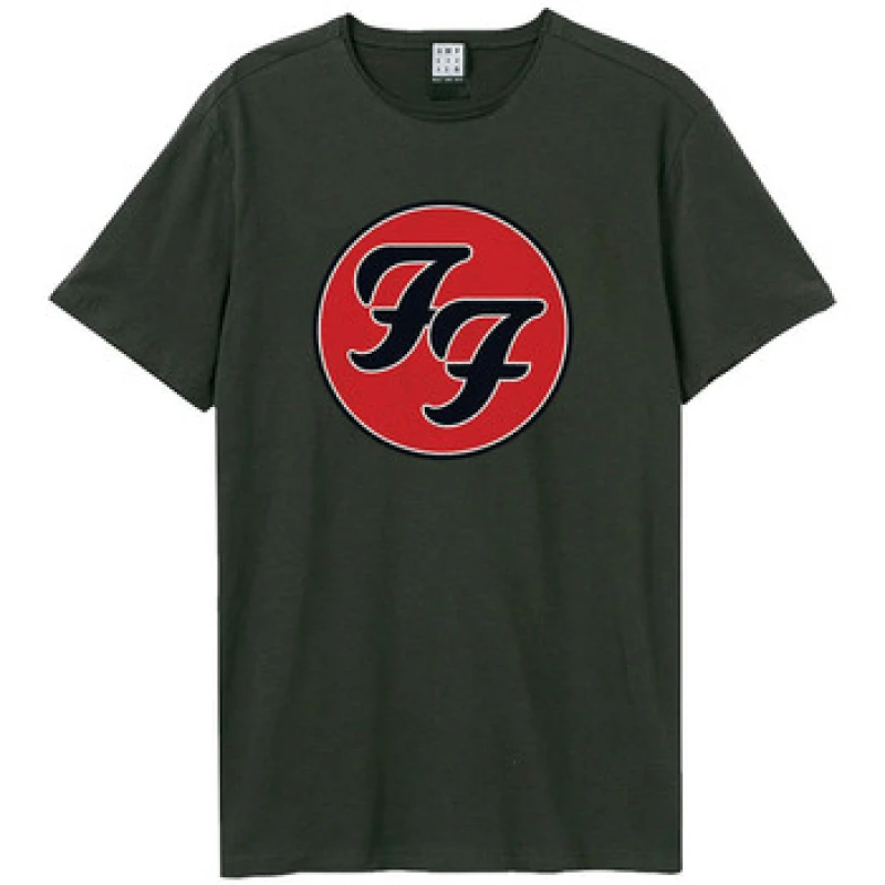 Image of Amplified Amplified Men Double F Logo T-Shirt in Charcoal Size: X-Small Charcoal XS Male 5063238048782