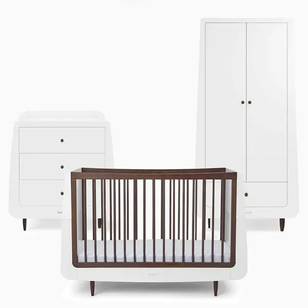 Image of SnuzKot Skandi 3 Piece Nursery Furniture Set 'Ebony'