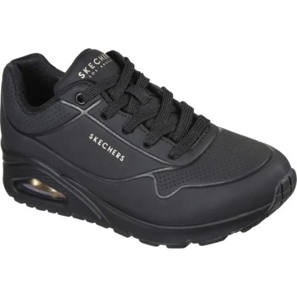 Image of Skechers Womens Uno Stand On Air Wide Fit Trainers - UK 7 Black female PS4212BBK7