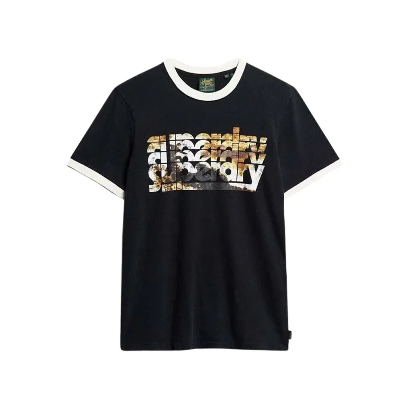 Image of Superdry T-Shirt Superdry Photographic Logo Noir Male S
