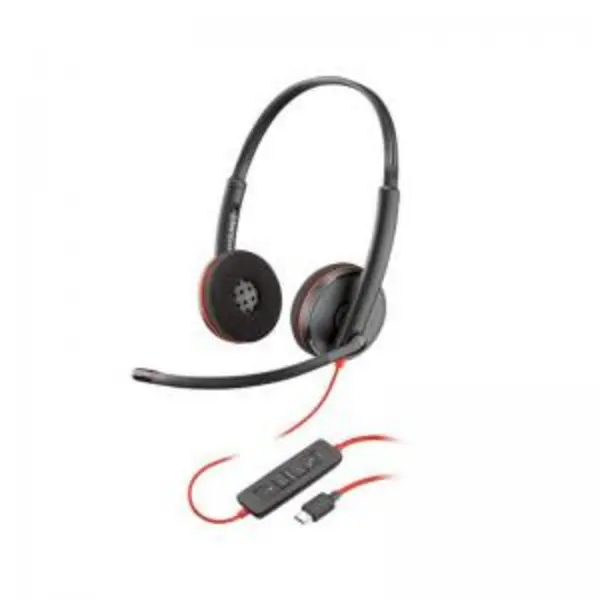 Image of HP Poly Blackwire 3220 Stereo USB-C Wired Headset with USB-C to USB-A EXR8PO8X228A6