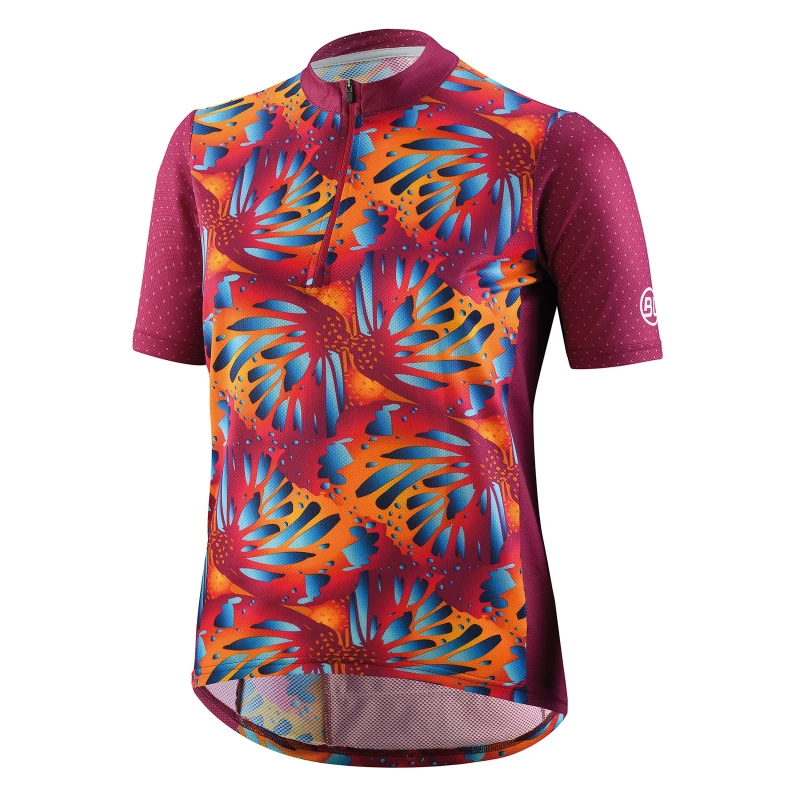 Image of Bicycle Line Womens Dalia Short Sleeve UPF 30+ Loose Fit Cycling Jersey Purple female 8 (XS)