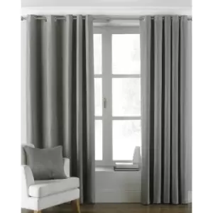 Image of Riva Home Atlantic Eyelet Ringtop Curtains (229 x 229cm) (Grey)