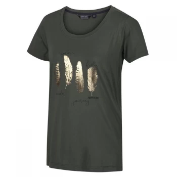 Image of Regatta Filandra IV Graphic Print Organic T-Shirt - Thyme Leaf