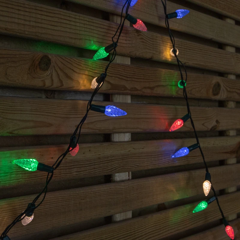 Image of 15m 300 LED Multi-action Pinecone Christmas Lights in Multi-Coloured