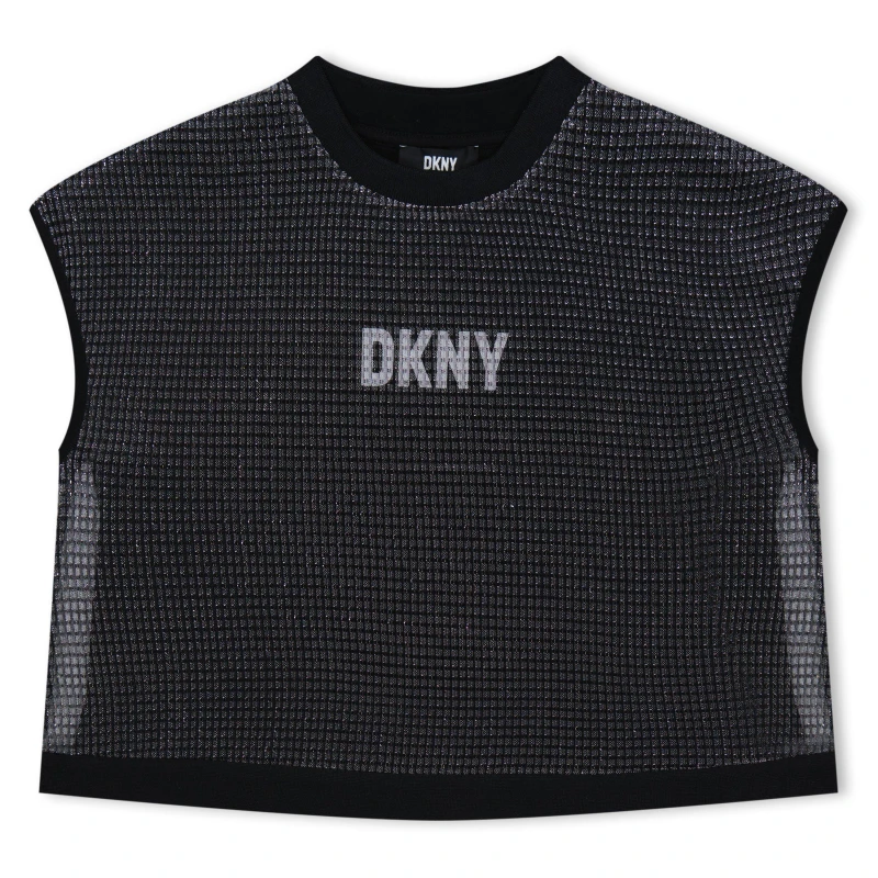 Image of DKNY Logo T-Shirt Junior - Grey Grey 6 - 7 Years