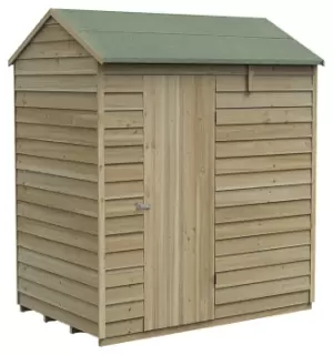 Image of Forest Garden 6 x 4ft 4Life Reverse Apex Overlap Pressure Treated Windowless Shed with Base