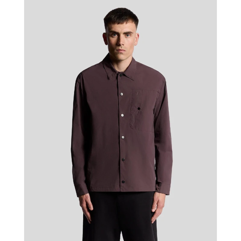 Image of Lyle and Scott Crinkle Overshirt Softshell Jackets S Brown 29905705350