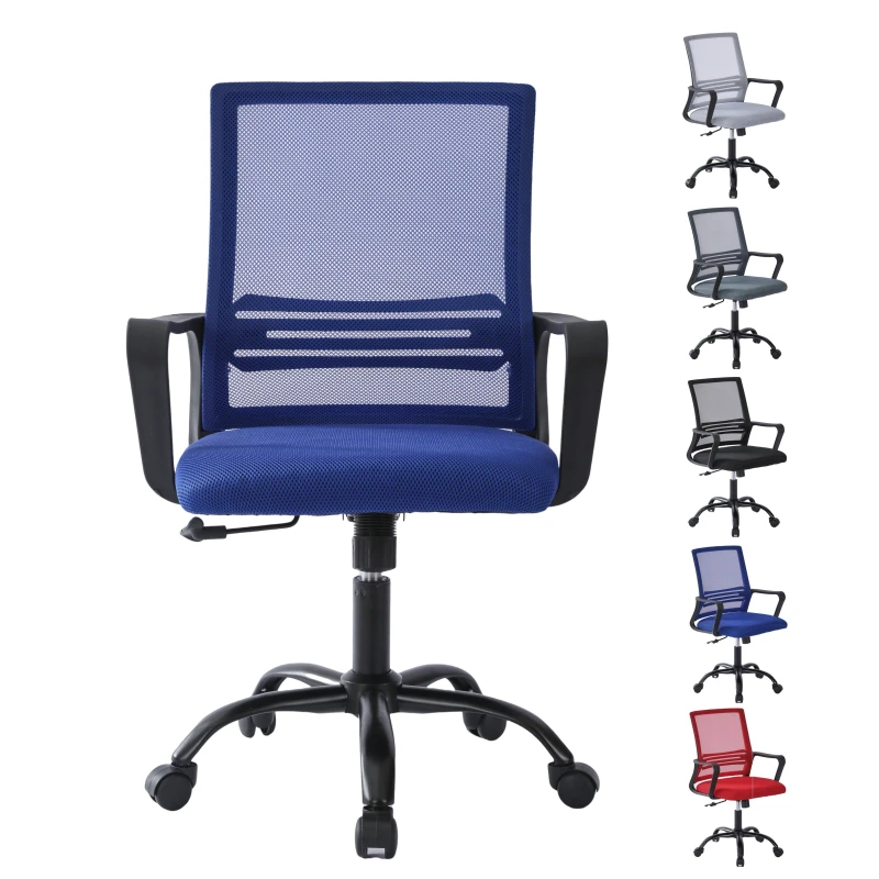 Image of MCC Direct Mesh Back Office Chair On Castor Wheels blue, Blue MESHBlue