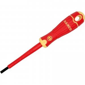 Image of Bahco VDE Insulated Slotted Screwdriver 4mm 100mm