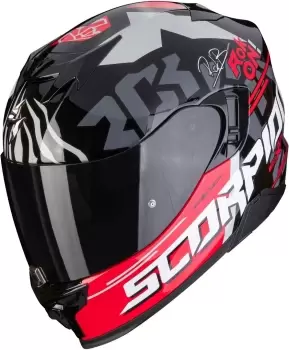 Image of Scorpion EXO-520 Air Rok Bagoros Helmet, black-red, Size S, black-red, Size S