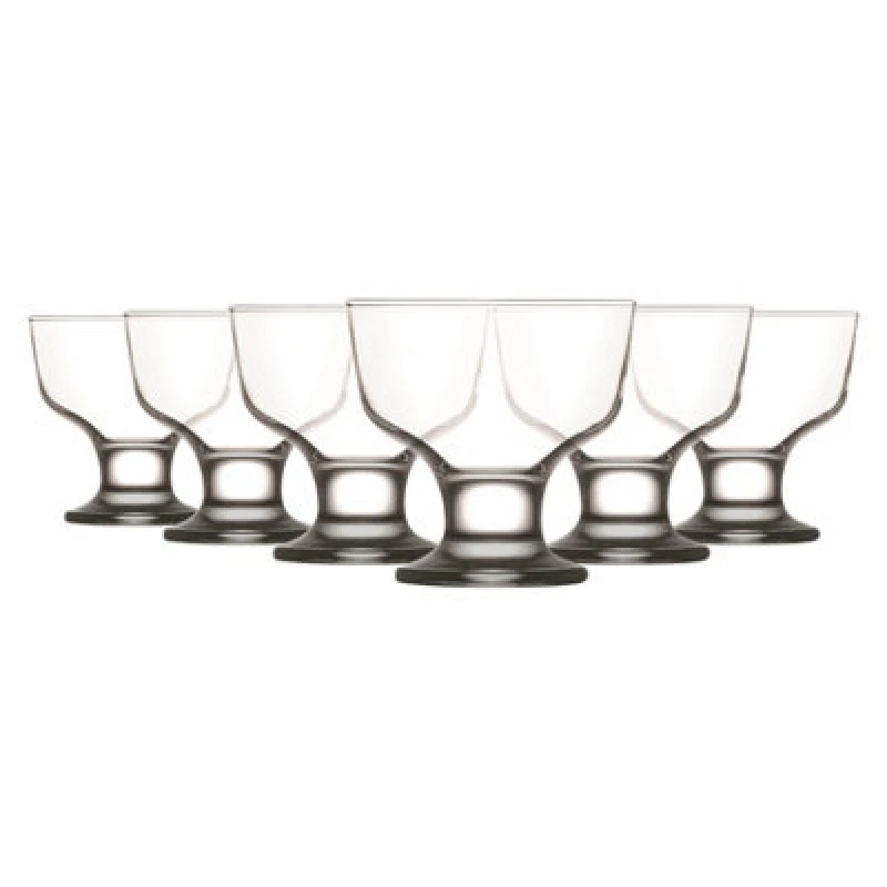 Image of LAV Destina Glass Ice Cream Bowls - 285ml - Pack of 6 Clear unisex