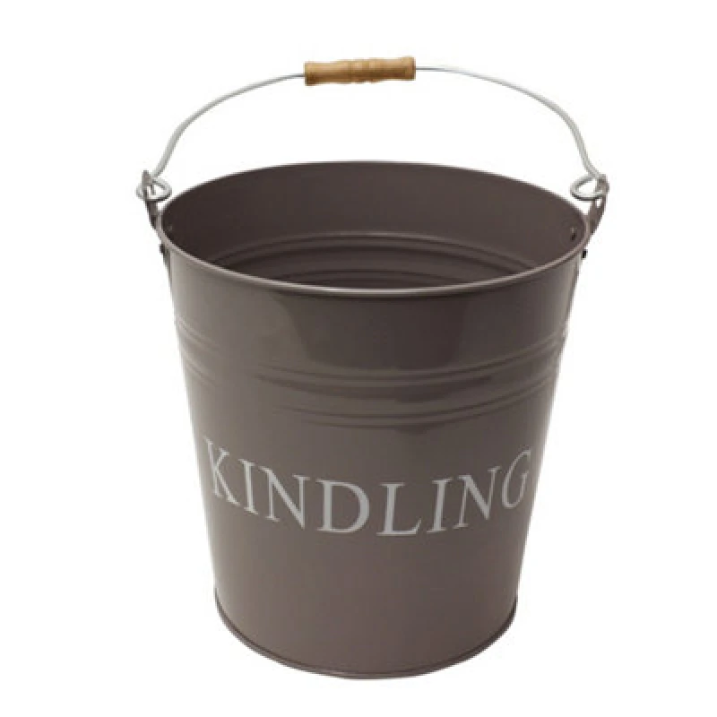 Image of JVL Charloton Kindling Bucket - Grey Grey
