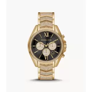 Image of Michael Kors Womens Whitney Chronograph Gold-Tone Stainless Steel Watch - Gold