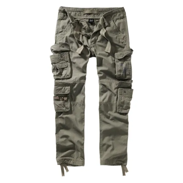Image of Brandit Pure Vintage Trouser Slim Cargo Trousers olive M Men