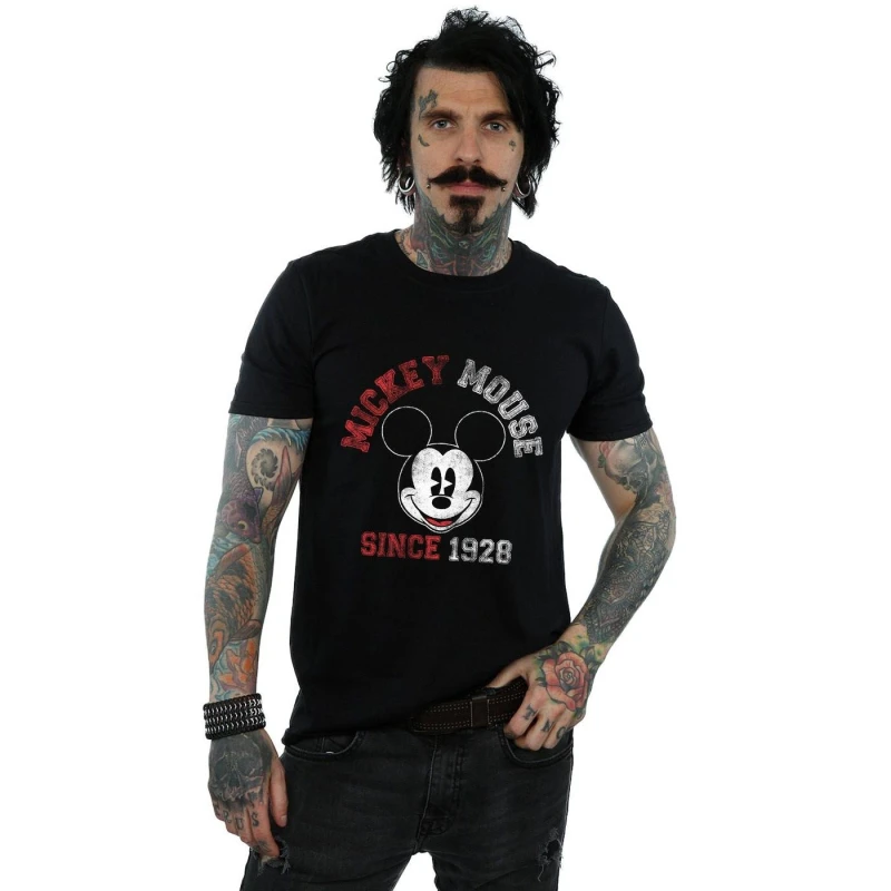 Image of Disney Men Minnie Mouse Since 1928 T-Shirt in Black Size: Small Black S Male 5057864525649