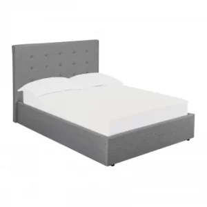 Image of Other Luca Grey Double Bed WOOD, FABRIC