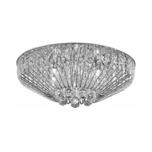 Image of Impex Carlo 6 Light Flush Gold Ceiling Fitting