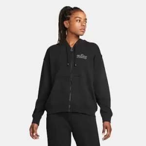 Image of Womens Nike Dri-FIT Get Fit Graphic Full-Zip Training Hoodie