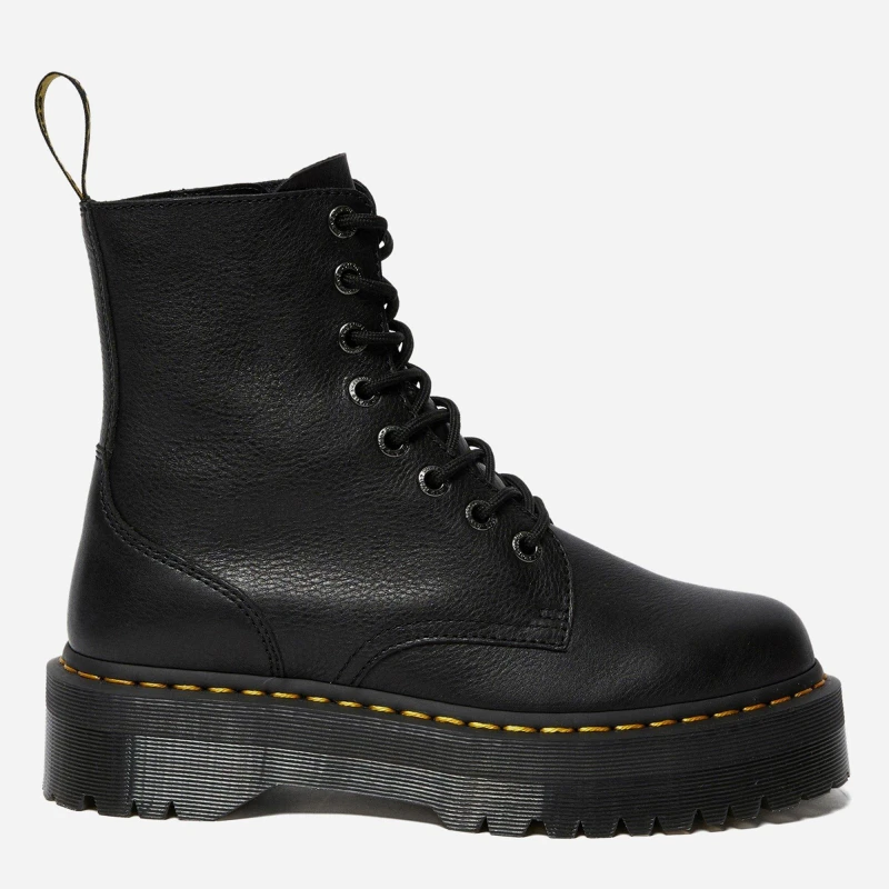 Image of Dr. Martens Jadon III Pisa Leather Platform Ankle Boots Black Women 36 (3.5);37 (4);38 (5);39 (5.5 to 6);40 (6.5);41 (7);42 (8)