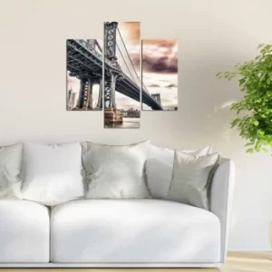 Image of 3MDF-055 Multicolor Decorative MDF Painting (3 Pieces)